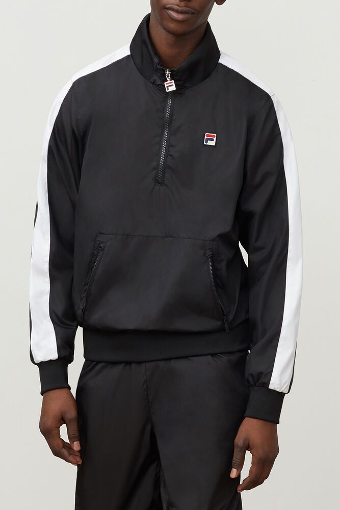 Fila Jacket Hopper Windbreaker Mens Black - India PQB-169372